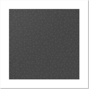 Elegant White grey geometric mesh pattern Posters and Art